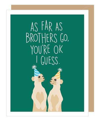 Meerkat Brother Birthday Card
