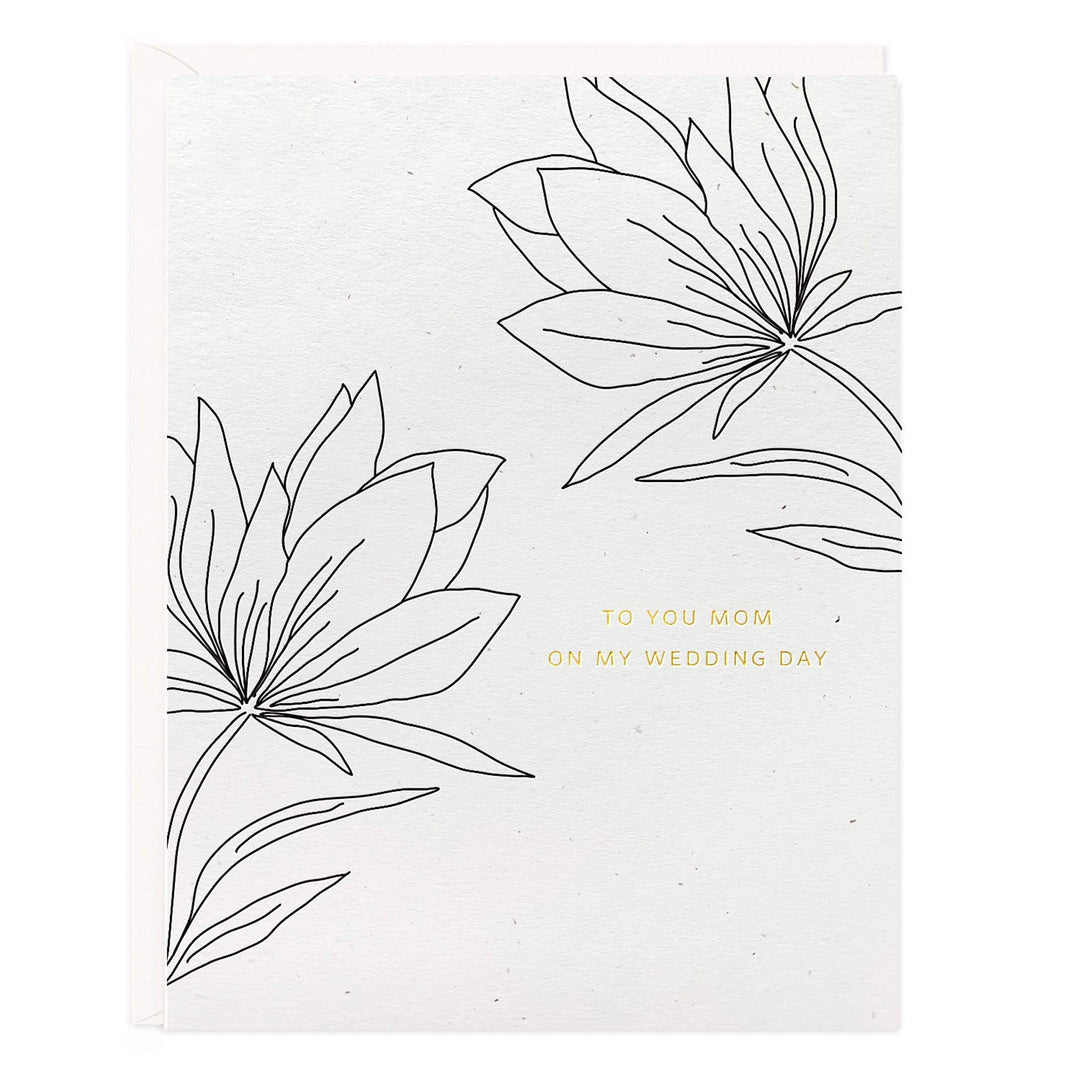 Mom Wedding Day Botanical Card