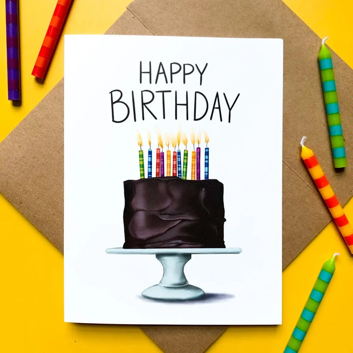 Morgan Swank Studio Card Chocolate Birthday Cake Card
