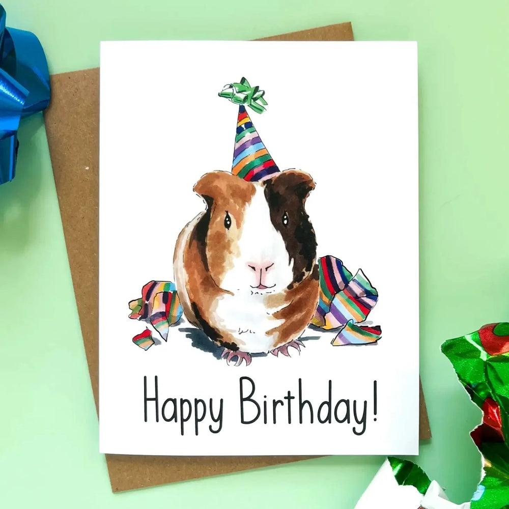 Morgan Swank Studio Card Guinea Pig Birthday Card