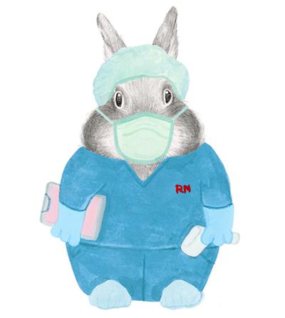 Nurse Bunny Card