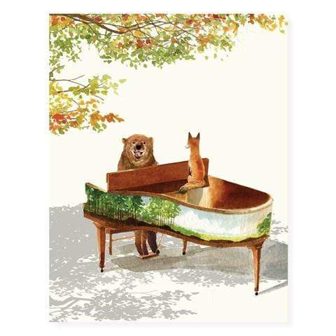 Piano Bear Card