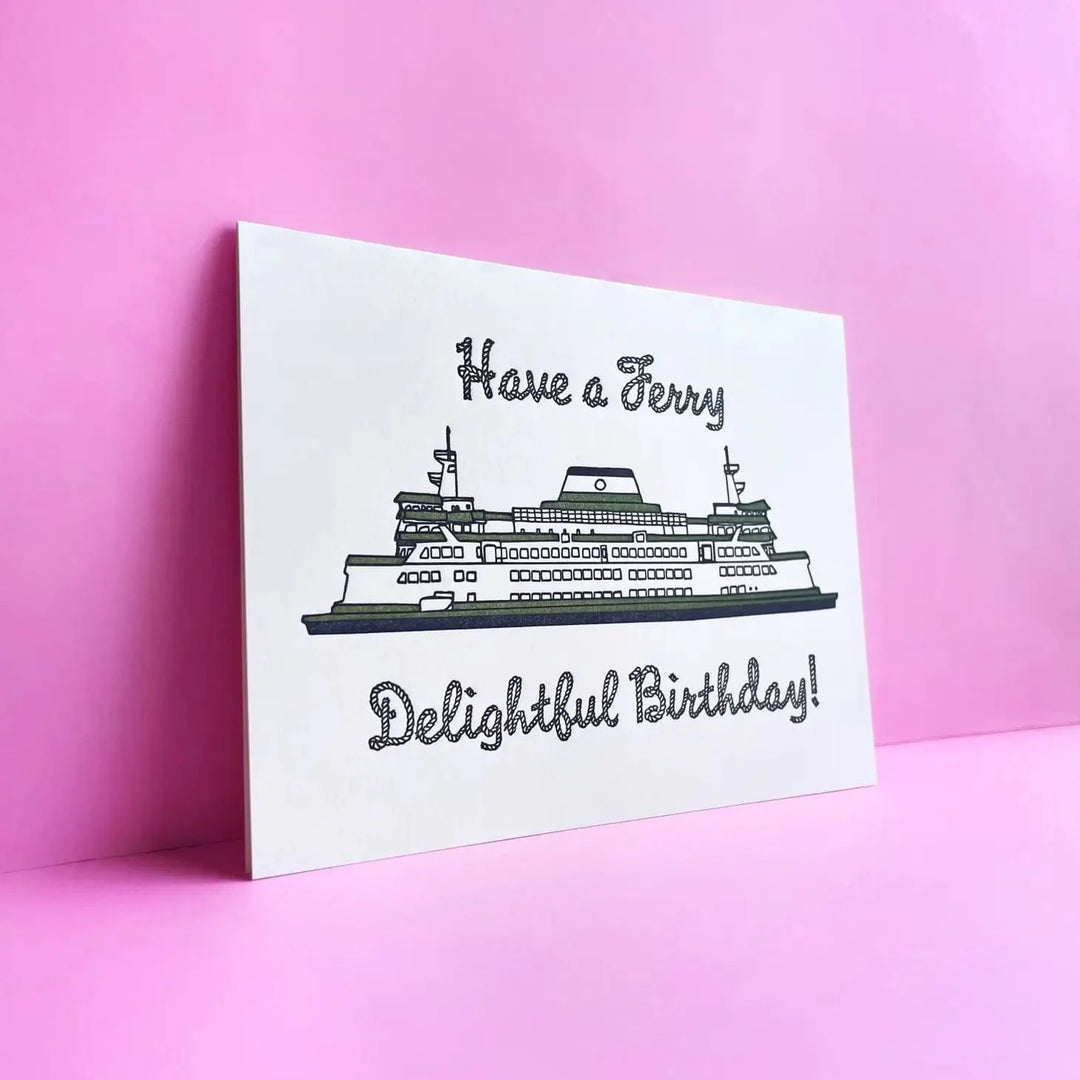 Pier Six Press Card Ferry Delightful Greeting Card
