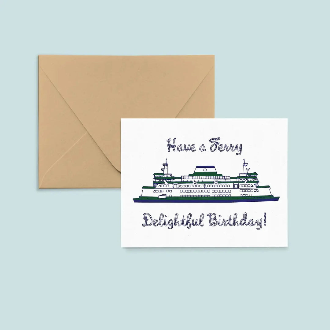 Pier Six Press Card Ferry Delightful Greeting Card