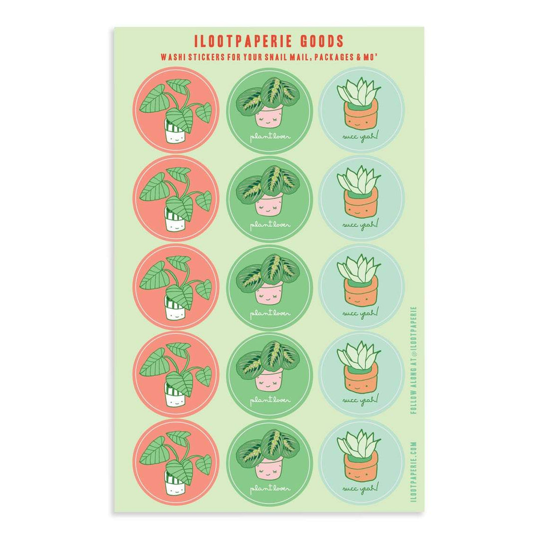 Plant Lovers Washi Tape Sticker Set