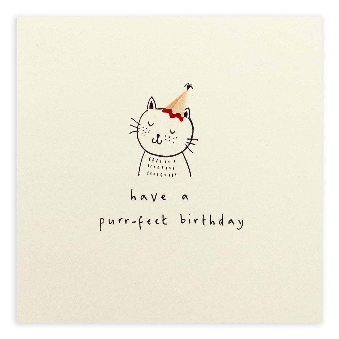 Purrfect Birthday Pencil Shavings Card