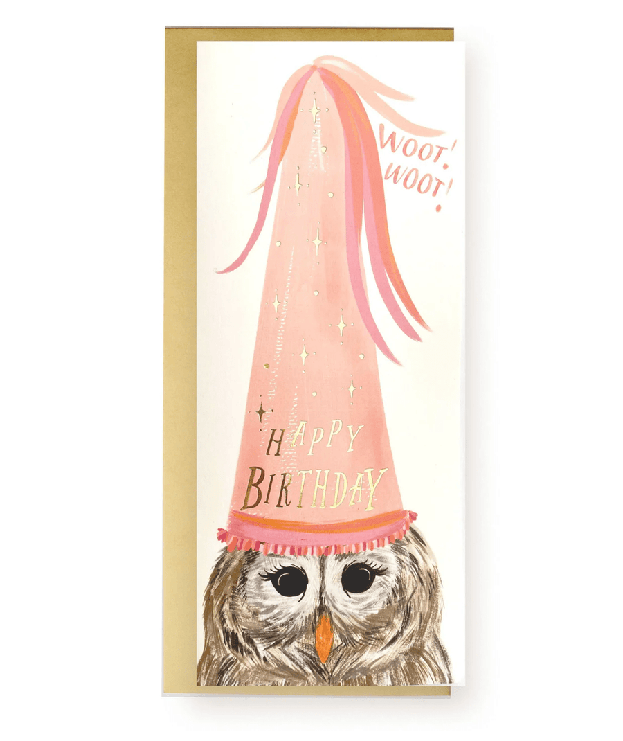 The First Snow Card Happy Birthday Owl Woot Card