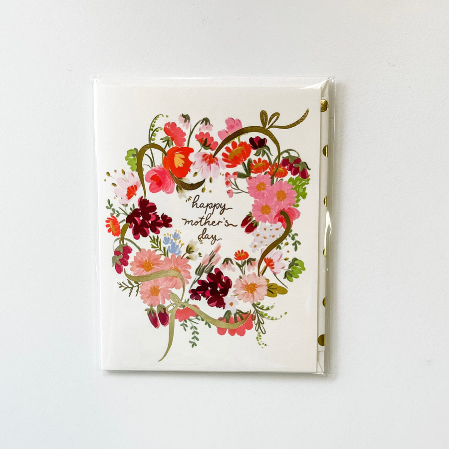 The First Snow Card Happy Mother's Day Wreath Card