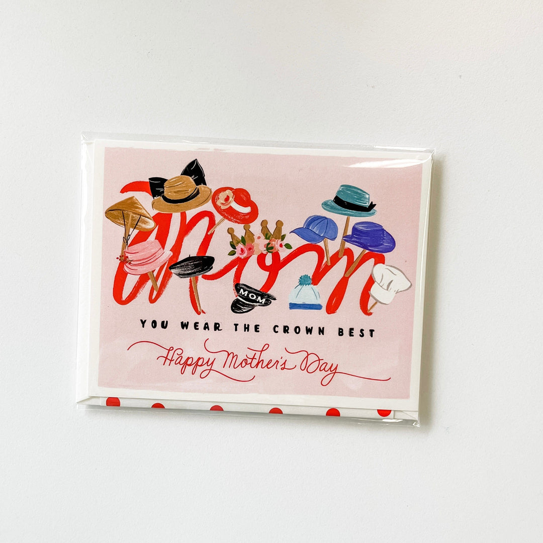 The First Snow Card Mom Hats Mother's Day Card