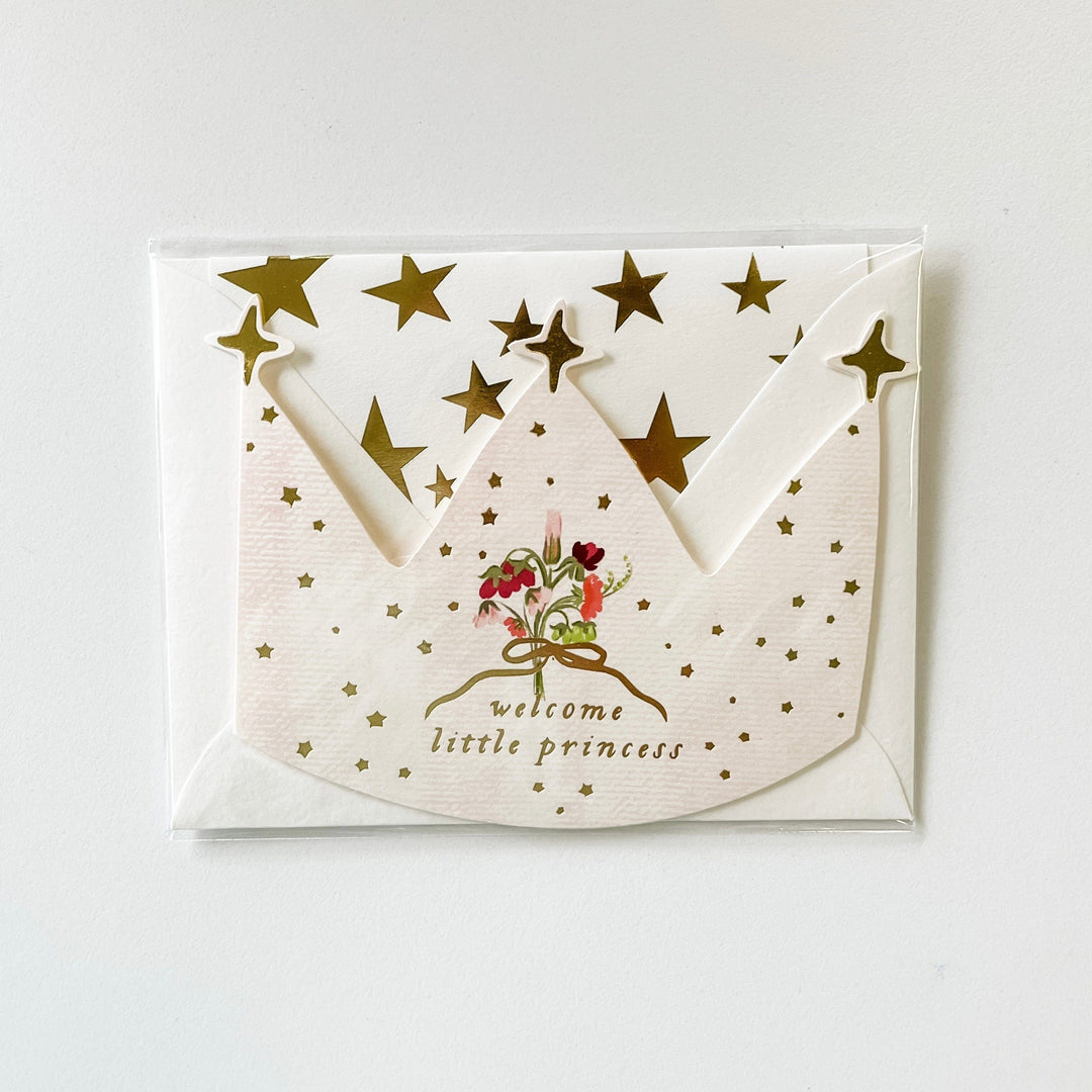The First Snow Card Welcome Little Princess Mini Crown Card