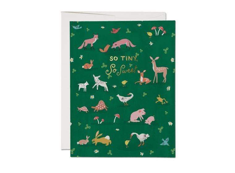 Tiny Animals Foil Baby Card